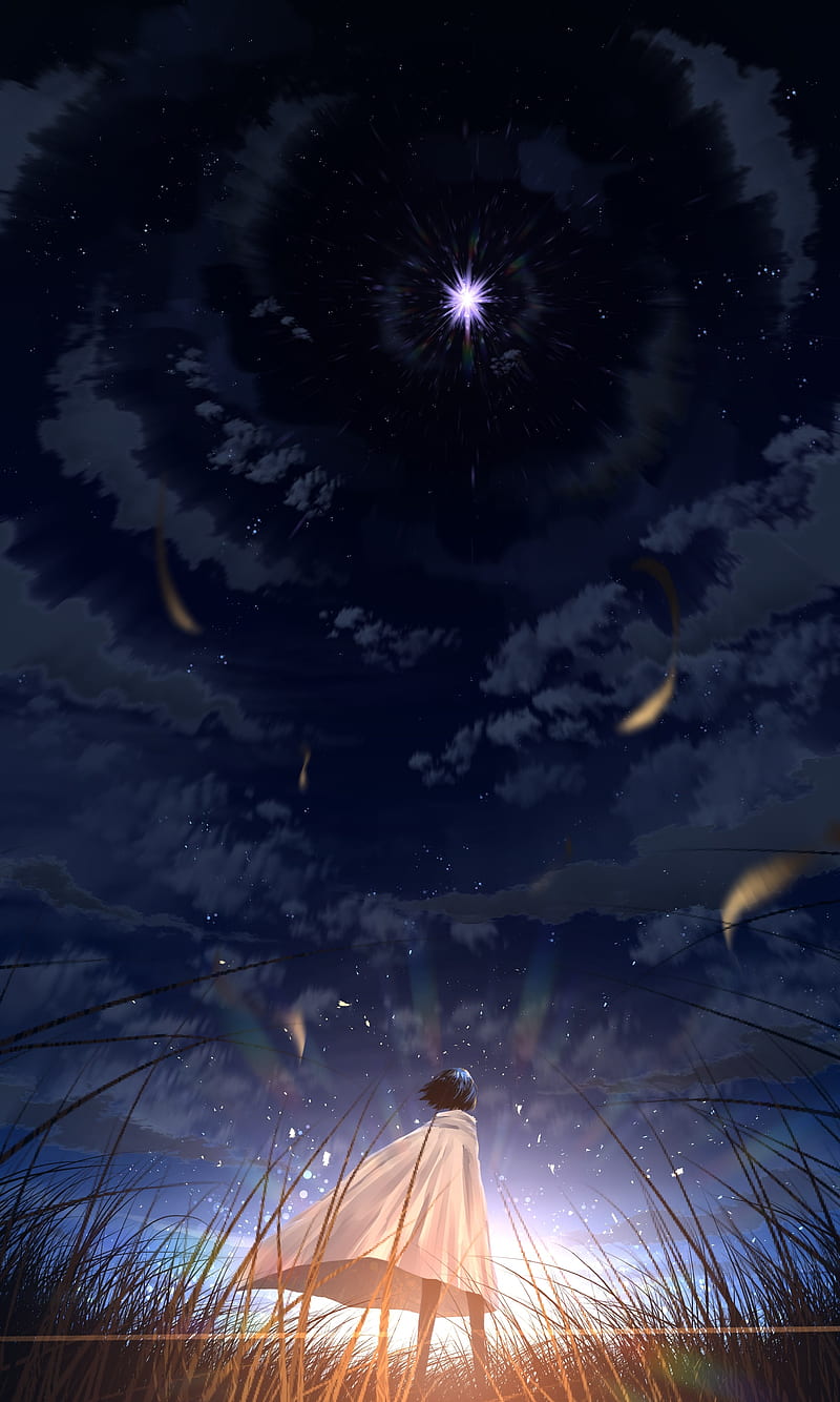 Sunset Scenery Anime Art Silhouette 4K Wallpaper iPhone HD Phone #6400f