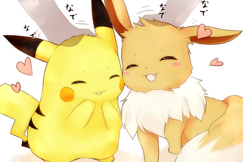 Pikachu, eeve, cute, pokemon, Anime, HD wallpaper | Peakpx