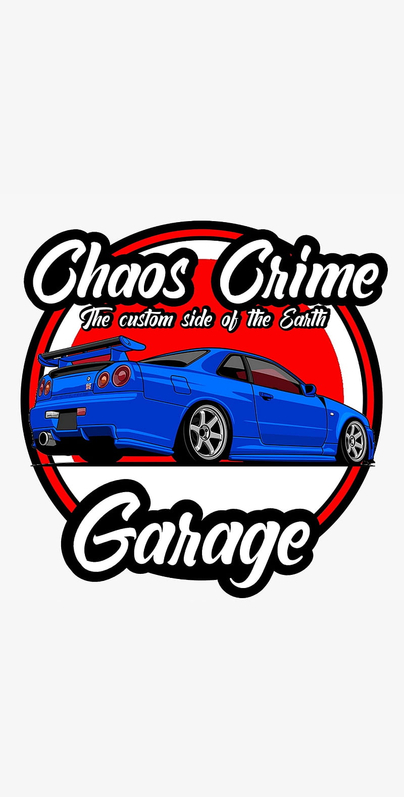 CCG R34, car, carporn, chaos crime garage, chaoscrimegarage, custom, logo, macchine, r34, skyline, tuning, HD phone wallpaper
