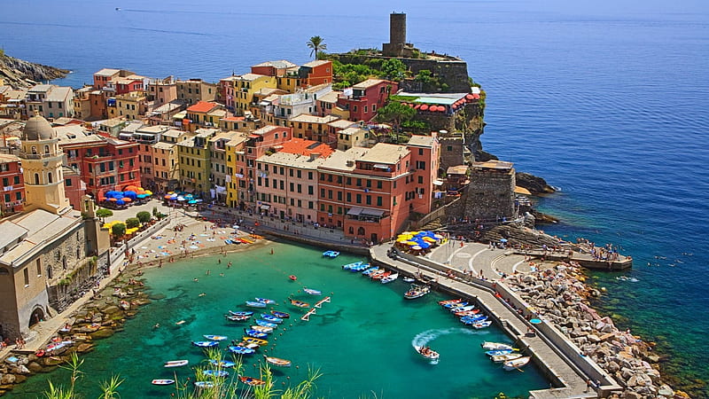 Italy, Vernazza, Cinque Terre, Man Made, Liguria, Towns, HD wallpaper