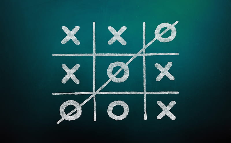 Tic-Tac-Toe Game Background Ultra, Games, Other Games, game, desenho, background, tictactoe, chalkboard, chalk, diagonal, row, winner, grid, greenish, turquoise, HD wallpaper