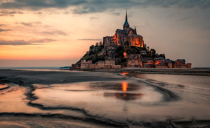 Amazing Mont Saint-Michel, HD wallpaper