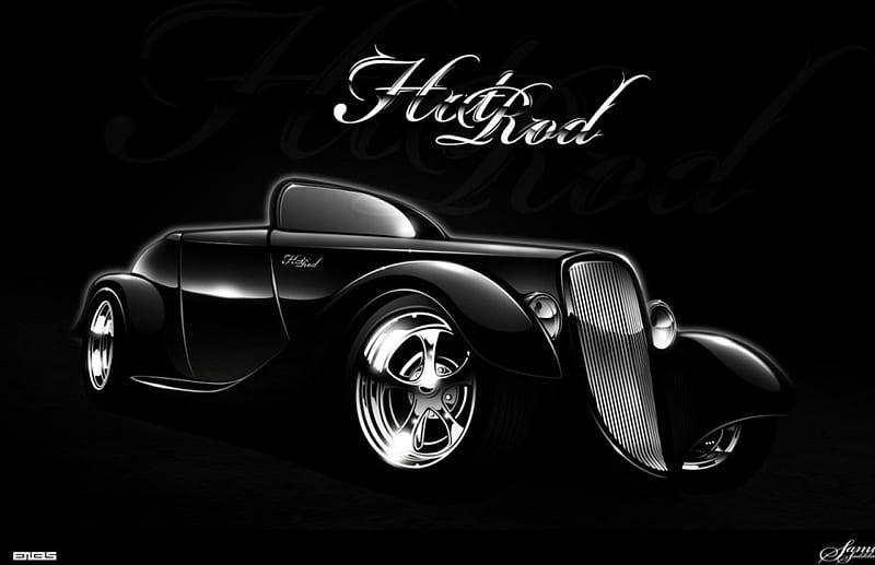 3-D Render, hot rod, custom ride, street rod, 3-d, HD wallpaper