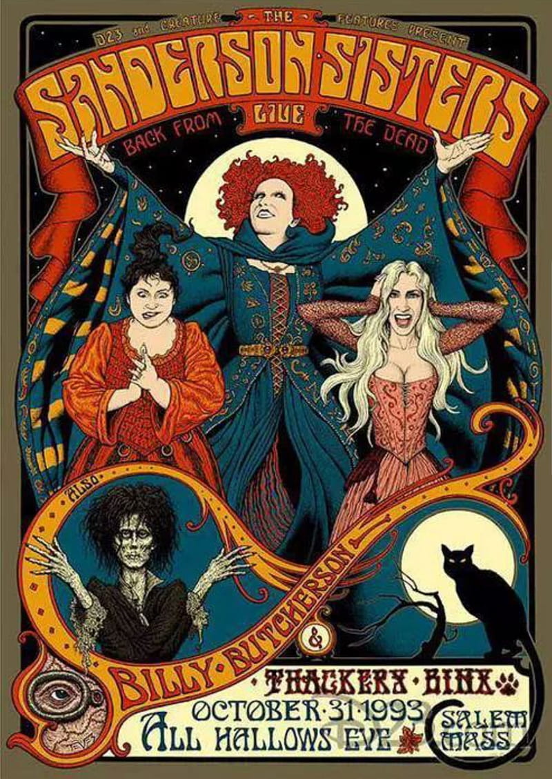 Hocus pocus, classic, disney, epic, halloween, movies, sanderson sisters, scary, spoopy, witches, HD phone wallpaper