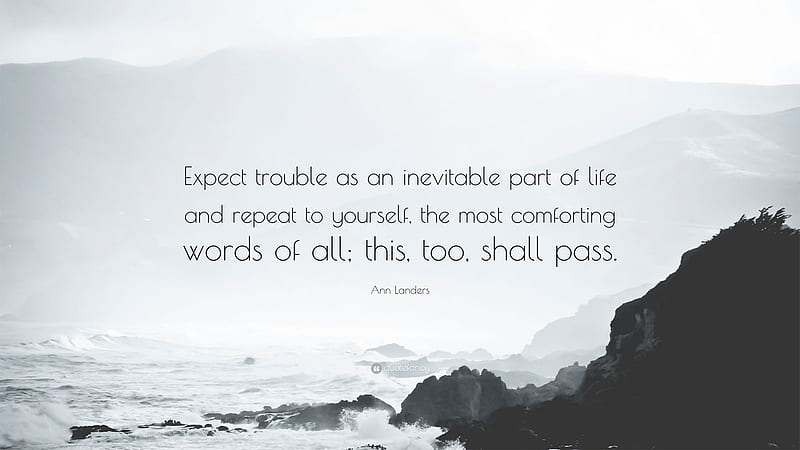 Expect Trouble As An Inevitable Part Of Life Motivational, HD wallpaper