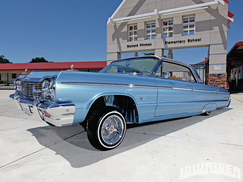 64 impala ss blue lowrider