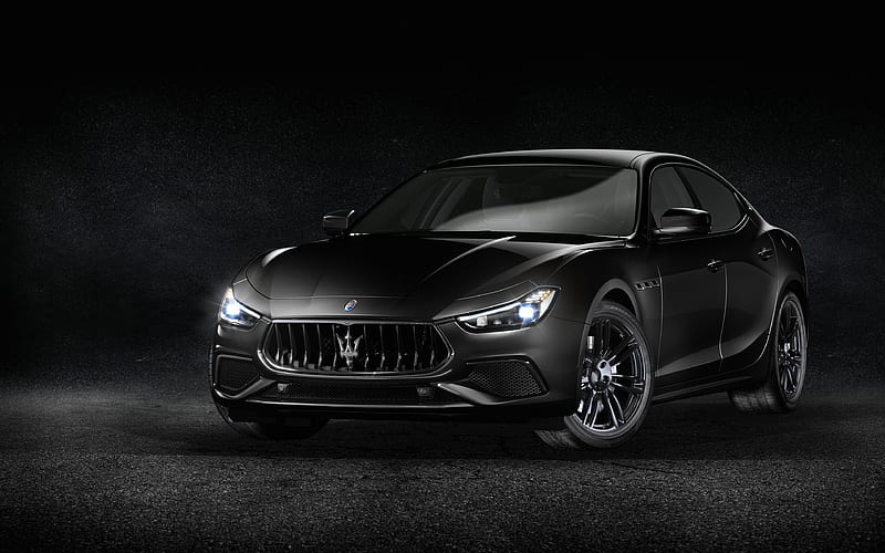 Maserati Ghibli S luxury cars, 2018 cars, black Ghibli, Maserati, HD wallpaper