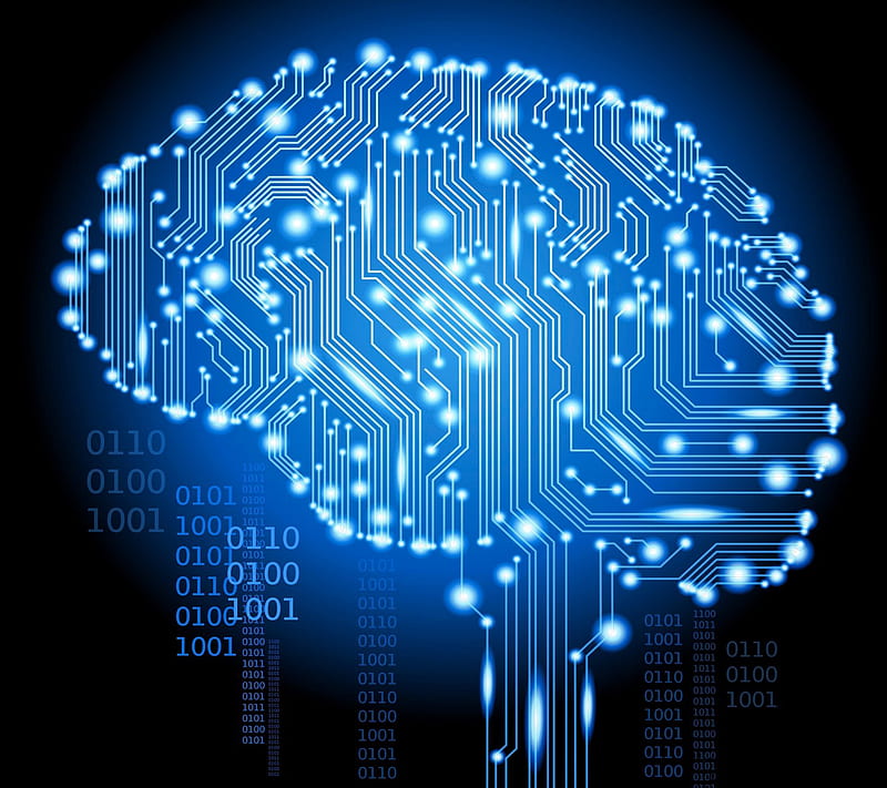 Technology Brain, binary, black, blue, HD wallpaper | Peakpx