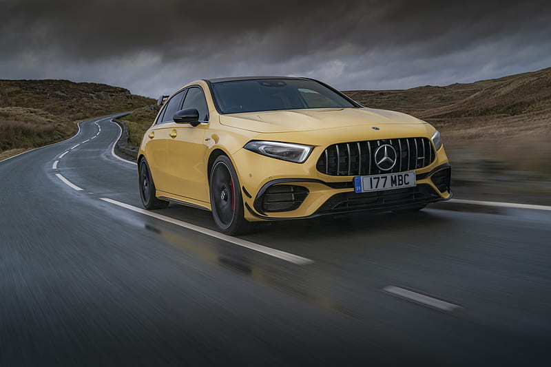 Mercedes-Benz, Mercedes-Benz AMG A45, Car, Vehicle, Yellow Car, HD wallpaper