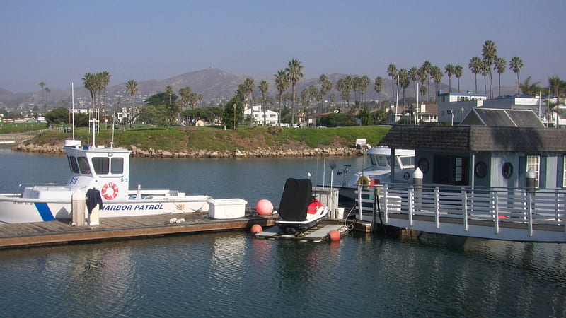 Harbor Patrol (Ventura), Water, Boats, California, Ventura, HD wallpaper