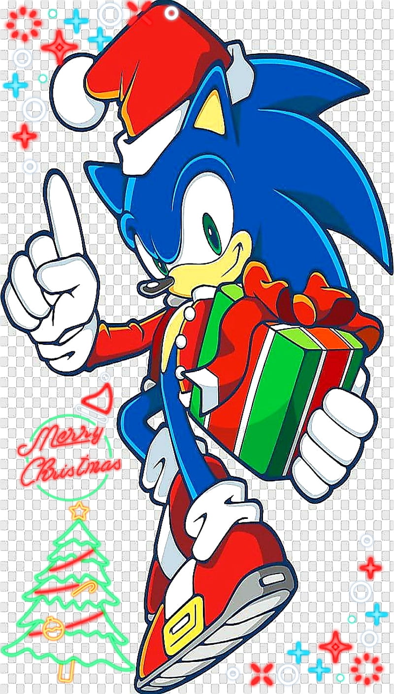 Merry Sonic, christmas, holidays, sonic, HD phone wallpaper