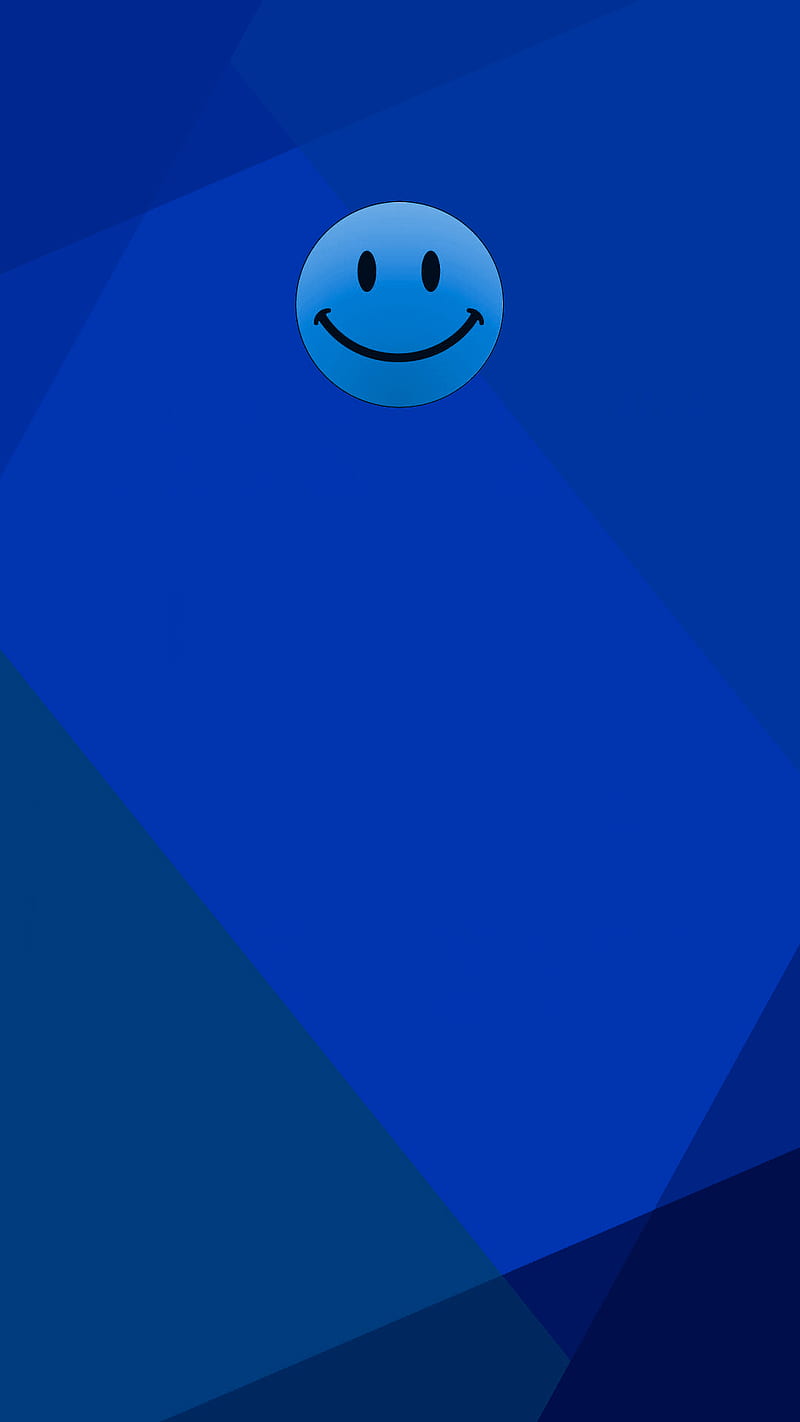 BlueScreen lock lockscreen, minimal, smile, HD phone wallpaper
