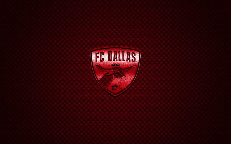 FC Dallas, MLS, American soccer club, Major League Soccer, red logo, red carbon fiber background, football, Dallas, Texas, USA, FC Dallas logo, soccer, HD wallpaper