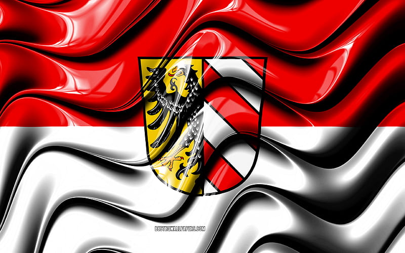 Nuremberg Flag Cities of Germany, Europe, Flag of Nuremberg, 3D art, Nuremberg, German cities, Nuremberg 3D flag, Germany, HD wallpaper