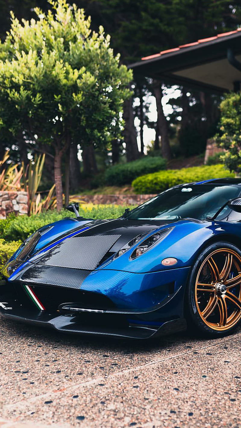 Blue and Gold, pagani, huayra, car, hypercar, supercar, rich, luxury