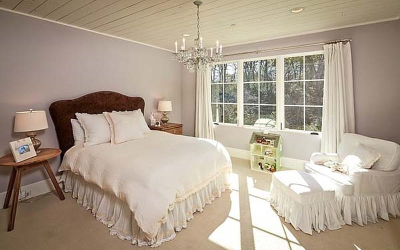 Girl's Bedroom, home, furniture, interior, bedroom, HD wallpaper