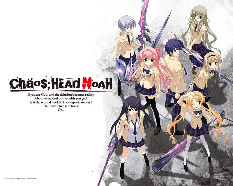 Chaos;Head Noah, weapons, groug, chaos head, anime, team, HD wallpaper