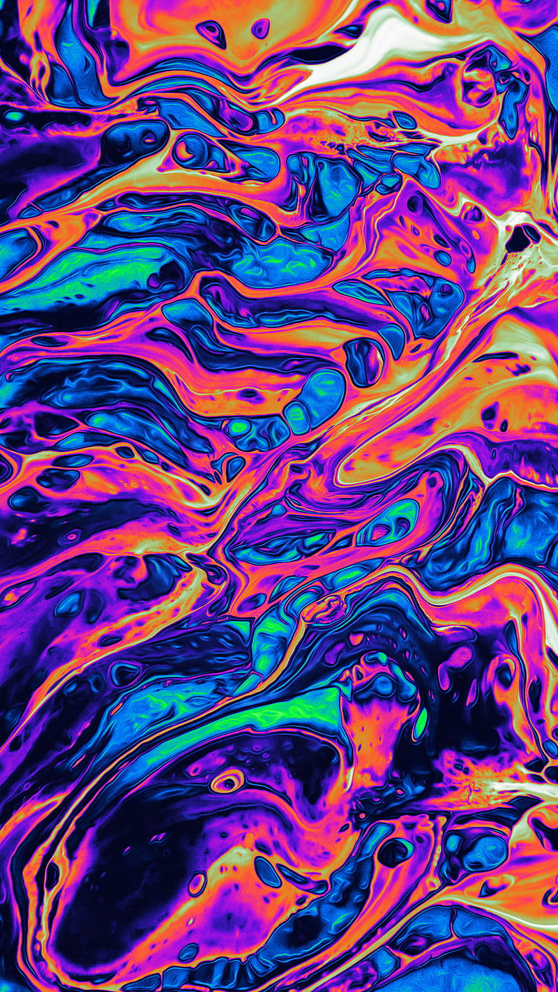 so much hope, Color, Colorful, Geoglyser, abstract, acrylic, bonito, blue, fluid, holographic, iridescent, pink, psicodelia, purple, rainbow, surreal, texture, trippy, vaporwave, waves, yellow, HD phone wallpaper