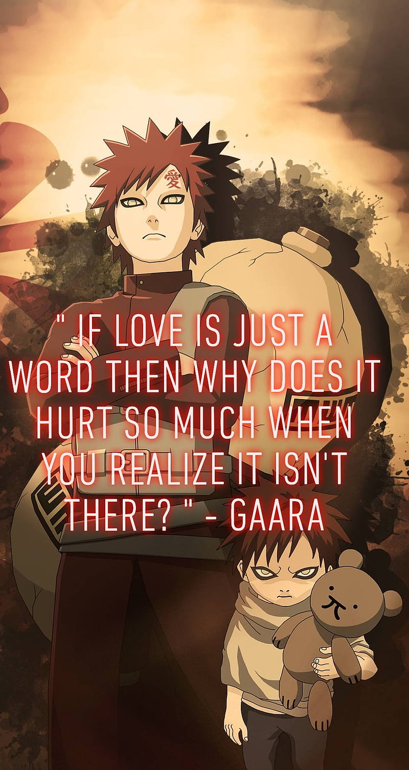 Gaara😍❤ #Gaara #Gara #gaara #gara #Naruto #naruto  Citazioni semplici,  Citazioni giapponesi, Citazioni brevi