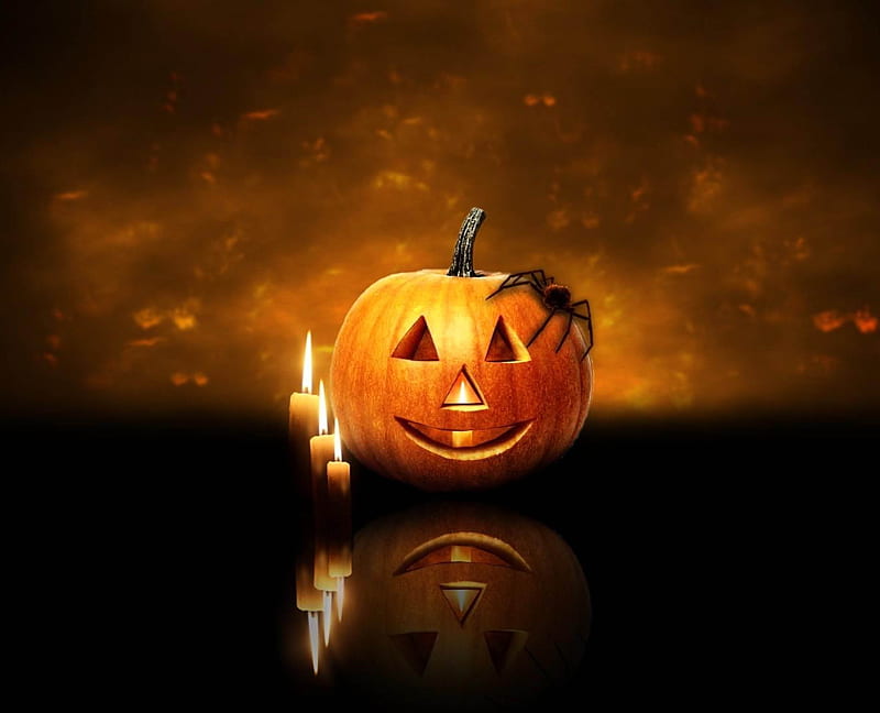 Halloween, dark, holyday, november, pumpkin, scary, HD wallpaper