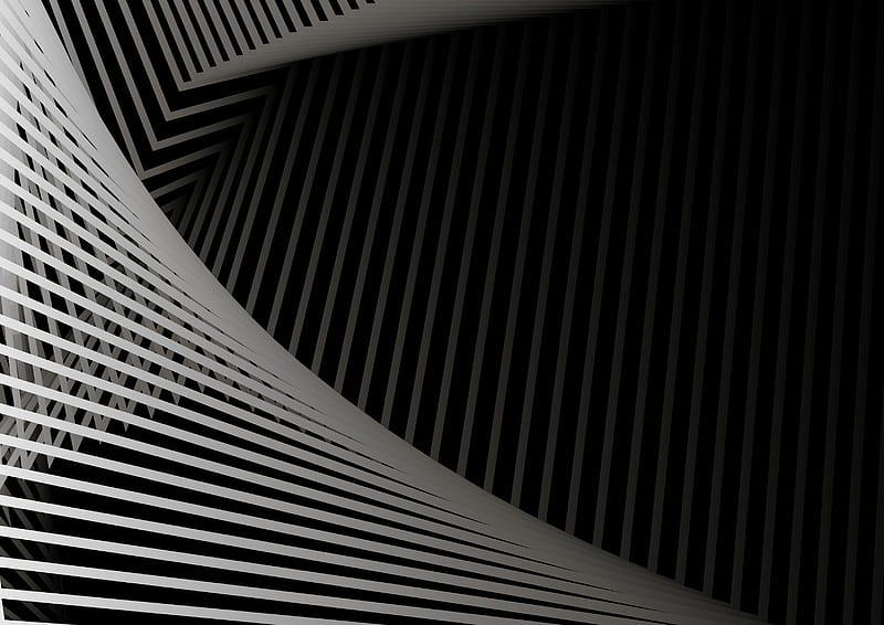 Abstract, Lines, Black & White, Digital Art, HD wallpaper