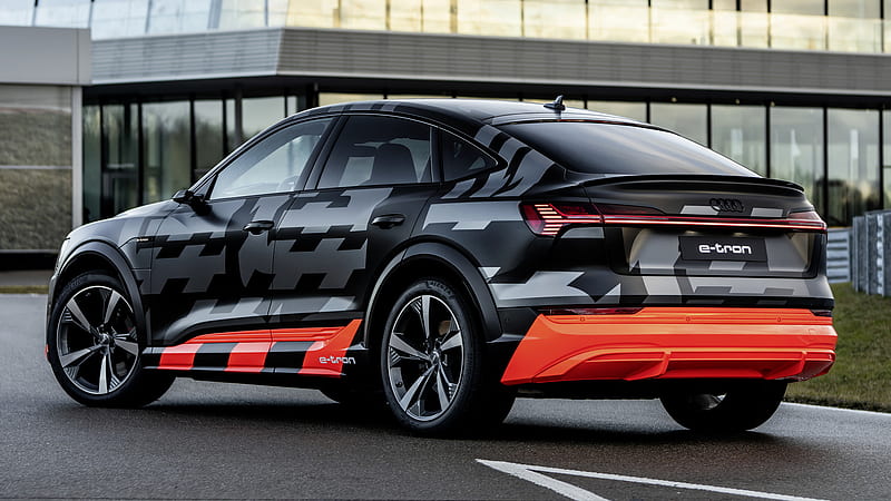 Audi, Audi E-Tron S Sportback Prototype, Black Car, Car, Luxury Car, Mid-Size Car, HD wallpaper