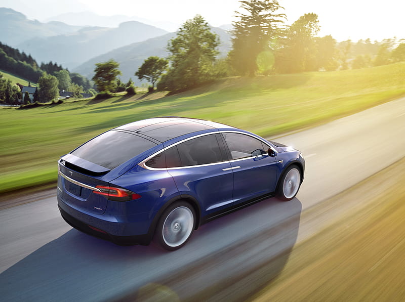 Tesla Model X SUV Electric Car Rear Ultra, carros, Tesla, Electric, Travel, Road, Auto, Driving, Vehicle, sustainableenergy, renewableenergy, greenenergy, electriccar, cleanenergy, ElectricCars, EcoEnergy, ModelX, HD wallpaper