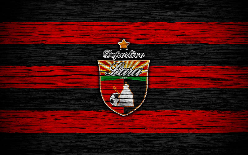 Deportivo Lara FC logo, La Liga FutVe, soccer, Venezuelan Primera Division, football club, Venezuela, Deportivo Lara, creative, wooden texture, FC Deportivo Lara, HD wallpaper