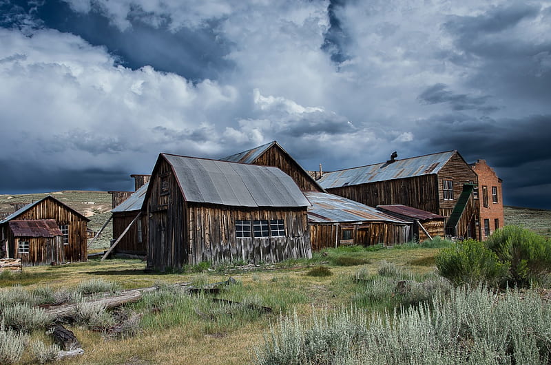 Bodie's Mood, Bodie, Pentax, clouds, sky, old, ghost town California, abandoned, landscape, HD wallpaper
