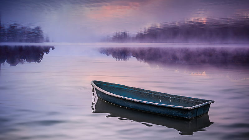 Boat In Nature Silence , boat, nature, reflection, HD wallpaper