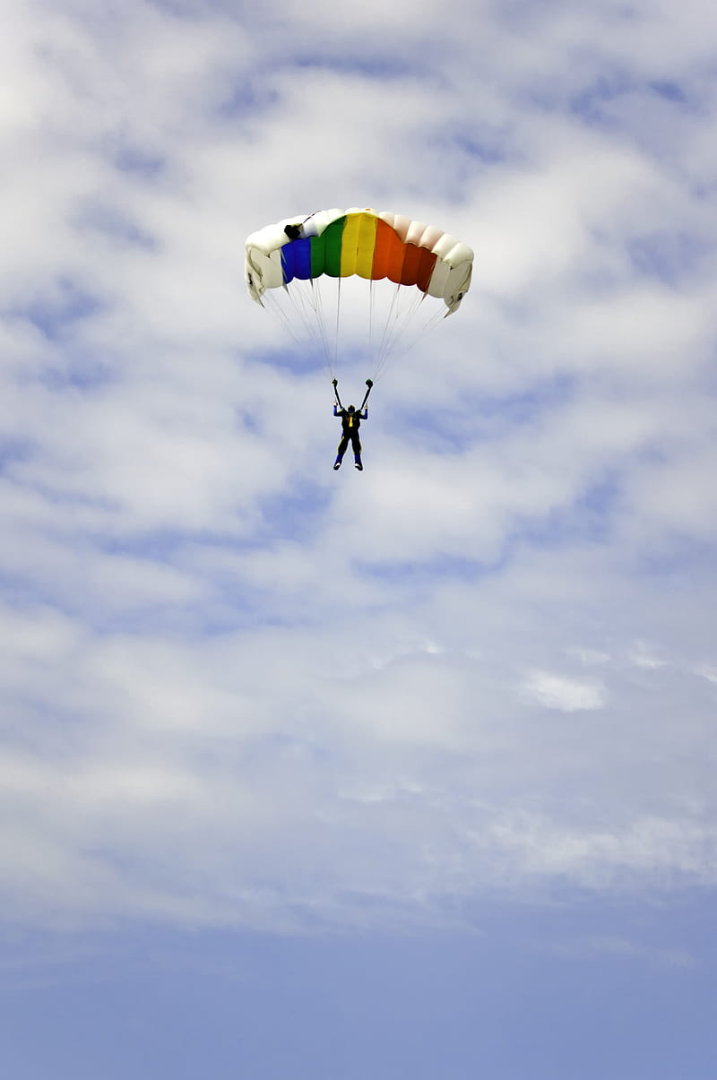 paraglider, air, sky, HD phone wallpaper