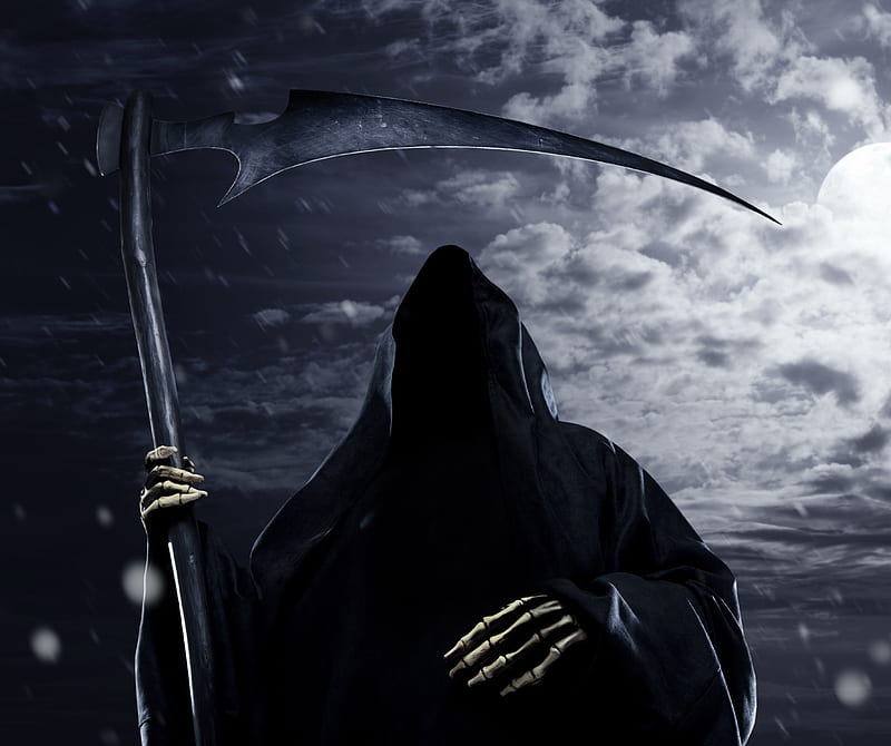Grim Reaper, black, death, night, HD wallpaper