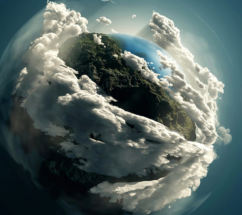 the earth, clouds, planet, sky, HD wallpaper