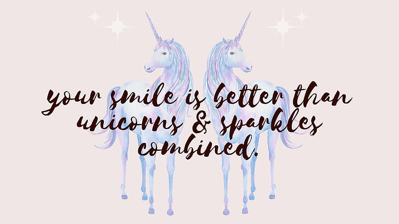 Two Unicorns With Words In White Background Unicorn, HD wallpaper