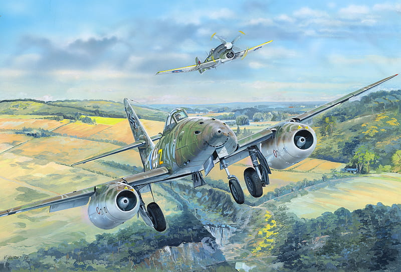 Military Aircraft, Messerschmitt Me 262, Aircraft, Warplane, HD wallpaper