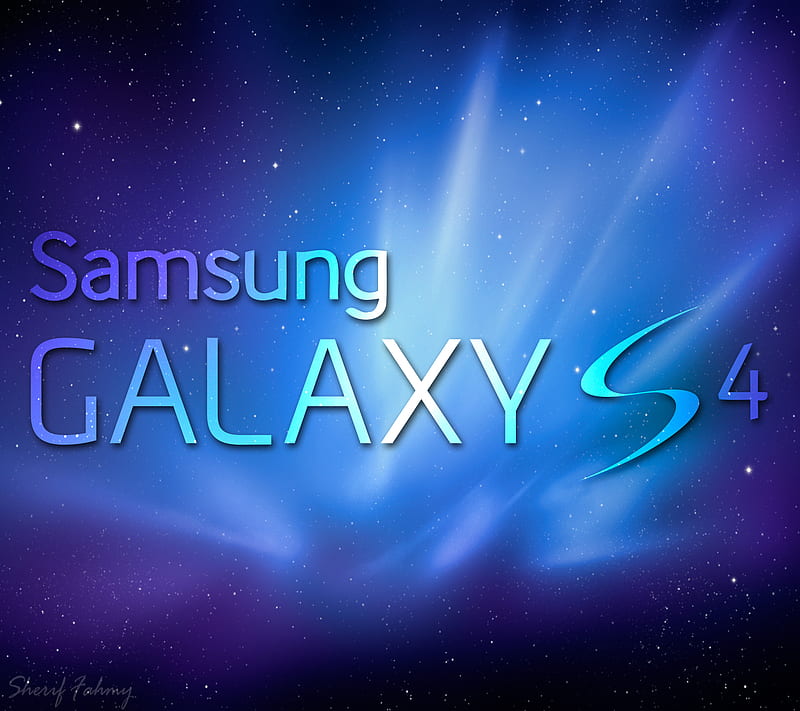 Samsung Galaxy S4, blue, purple, stars, HD wallpaper