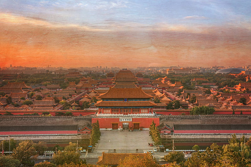 The forbidden city, architecture, red skyline, sun light, chinese history, the unknown, travel, red horizon, old, old city, emperor, texture, temple, forbidden kingdome, forbidden world, art, home of king, china, old architecture, bright sun light, old structure, palace, traveling, tourist, kingdome, chinese world, building color, building, visit to china, history, beijing, secret temple, HD wallpaper