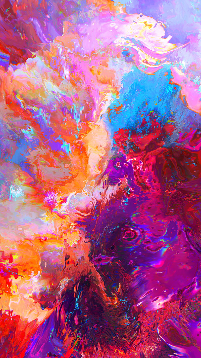 Nebula 51, Dorian, abstract, aesthetic, blue, colorful, digital, galaxy, graphic, landscape, nasa, orange, pink, space, HD phone wallpaper