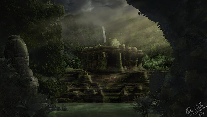 [Minievento WWD] Naraka (Elissa, OmegaDust, Loki) [18-04-2019/05-05-2019] HD-wallpaper-lost-paradise-fantasy-jungle-temple-river-abstract-night-waterfalls