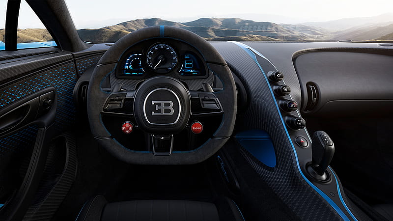 Bugatti Chiron Pur Sport 2020 Interior, HD wallpaper