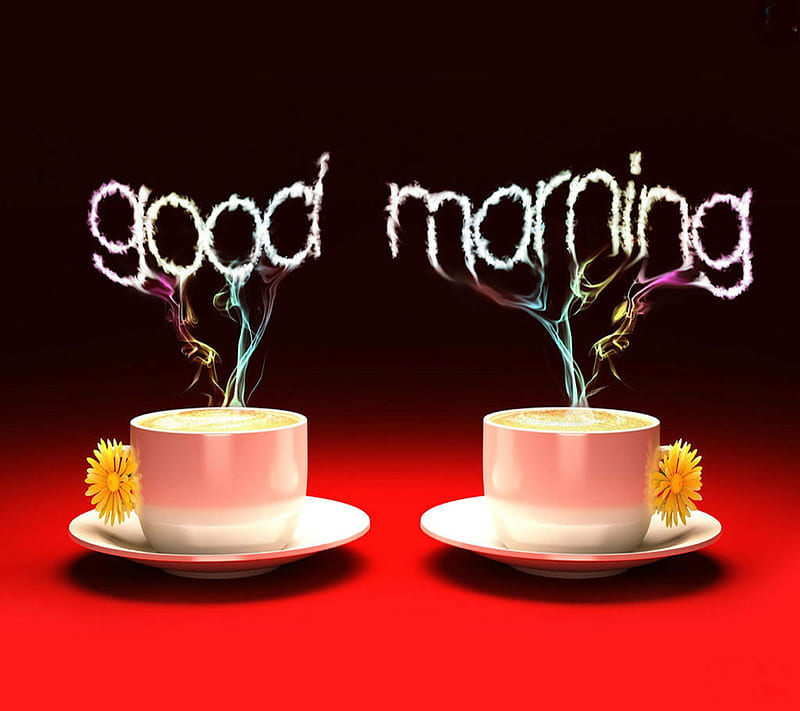 Good Morning, bonito, coffee, cup, love, nice, tea, HD wallpaper