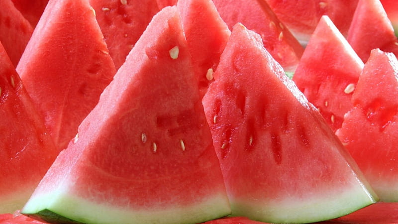 Slices Water Melon, Water, Melon, Abstract, Fruits Slices, HD wallpaper