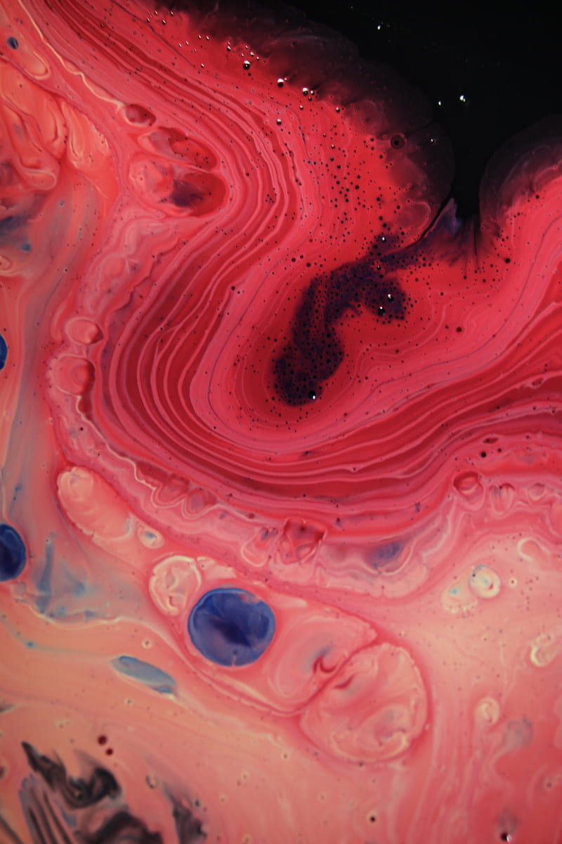 liquid, stains, spots, bubbles, blending, abstraction, HD phone wallpaper