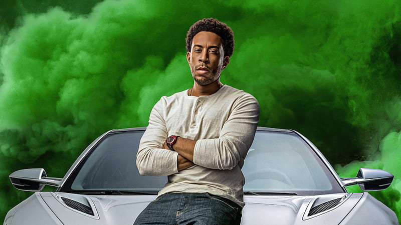 Fast & Furious 9 (2020), poster, movie, green, car, man, Ludacris, fast and furious 9, actor, tej parker, HD wallpaper