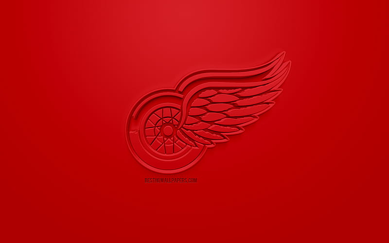 Detroit Red Wings, hockey, ice hockey, logo, nhl, red wings, HD wallpaper