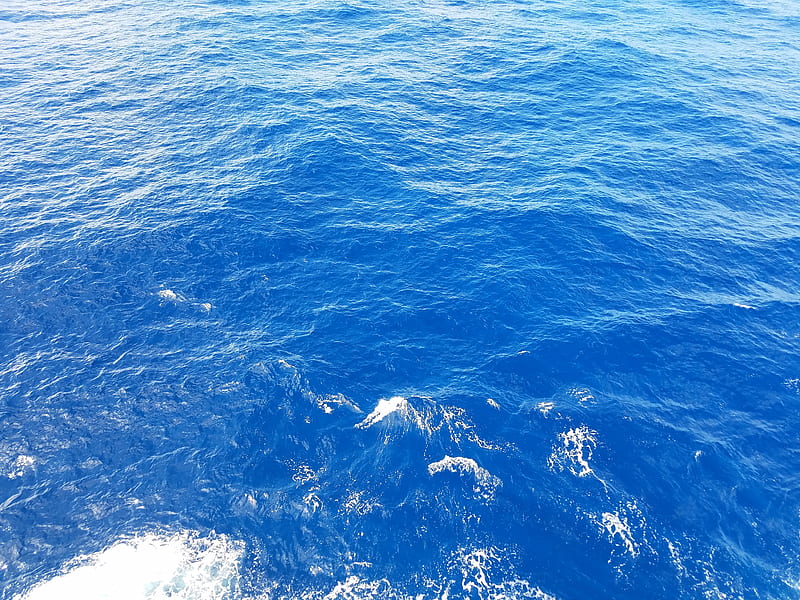 Ocean waves, blue, cruise, ocean, waves, HD wallpaper