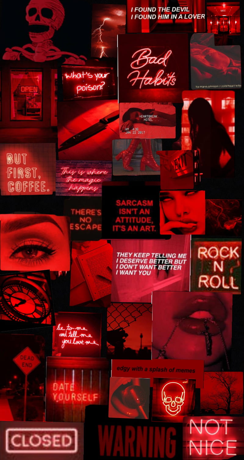 Pretty in red, aesthetics, dark, devil ways, vibes, HD phone wallpaper ...