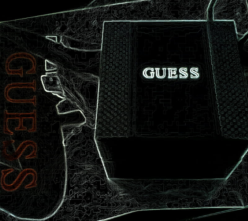 Guess box, brand, logo guess, HD wallpaper