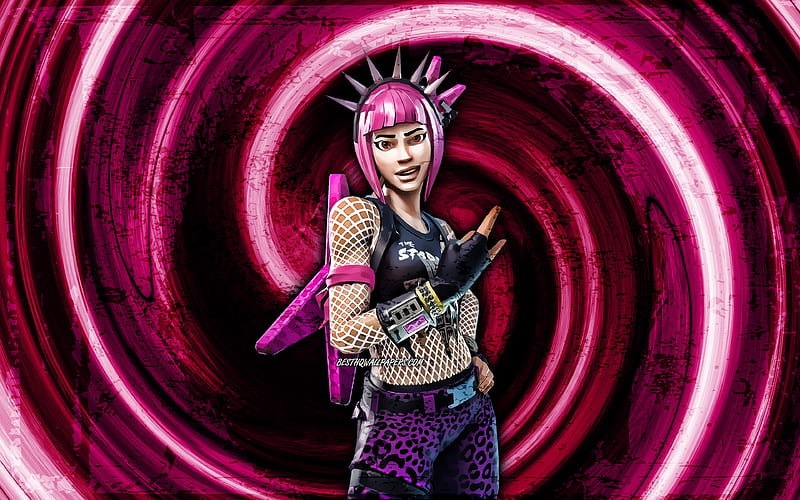 Power Chord, purple grunge background, Fortnite, vortex, Fortnite characters, Power Chord Skin, Fortnite Battle Royale, Power Chord Fortnite, HD wallpaper