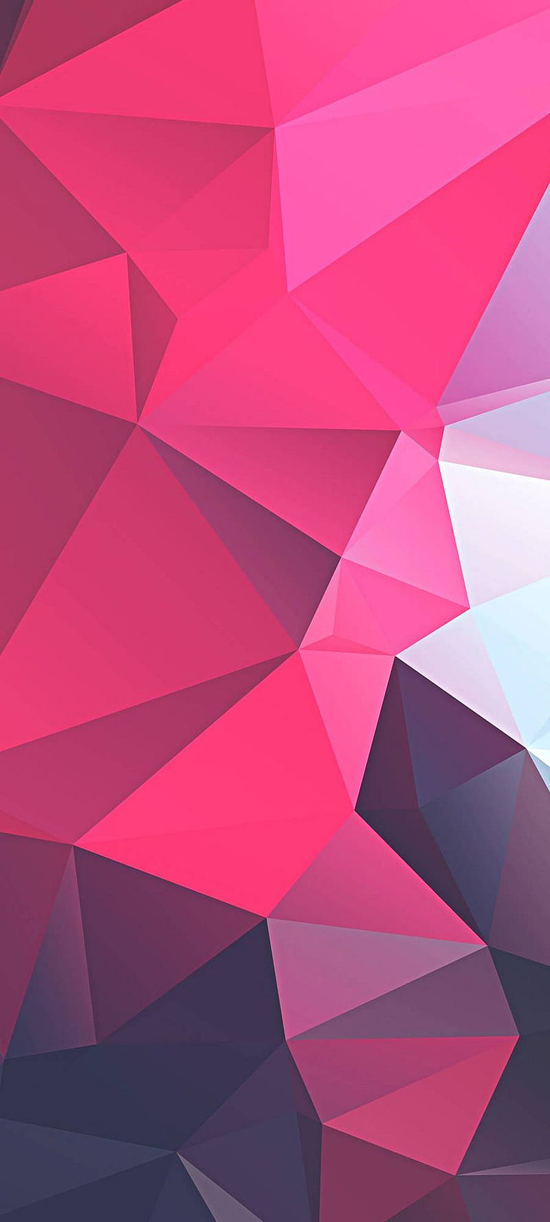 3D Pink Polygon, 3d, abstract, pattern, pink, polygon, triangle, triangles, HD phone wallpaper